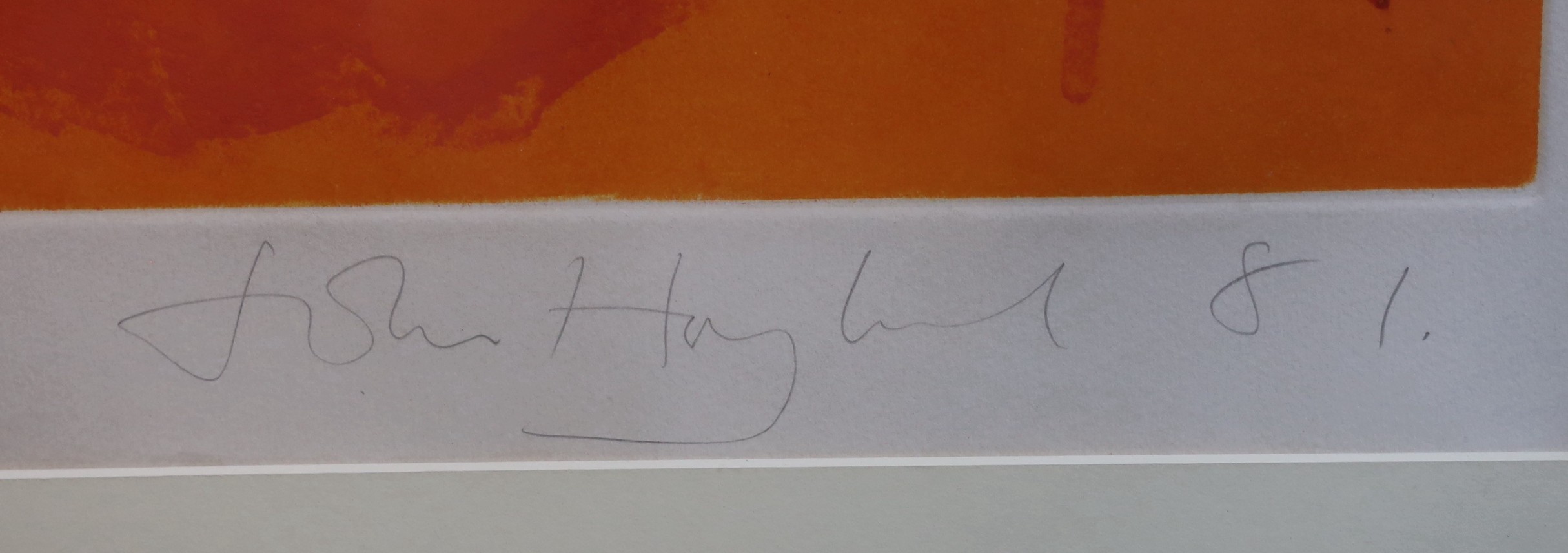 John Hoyland RA (British, 1934-2011), 'Fly Away' 1981, etching with aquatint and carborundum, visible sheet 63 x 73cm